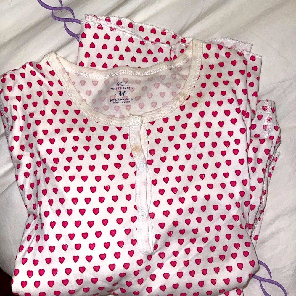 Roller rabbit heart pajamas